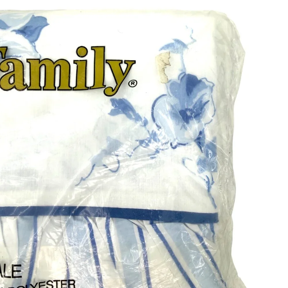 VTG NIP 1990 CANNON ROYAL FAMILY ANGELICA QUEEN FLAT SHEET COTTAGE CORE 180 TC